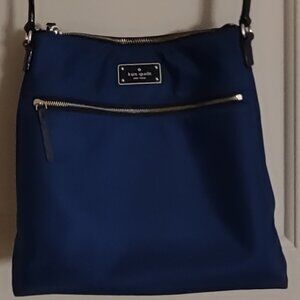 Kate Spade "Blake" Crossbody Bag Sapphire Blue Polyester